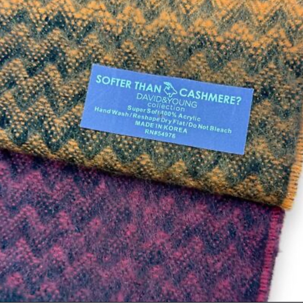 Softer than Cashmere Aztec Western Print Boho Chunky Ombré Fringe Preppy Scarf